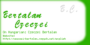 bertalan czeczei business card